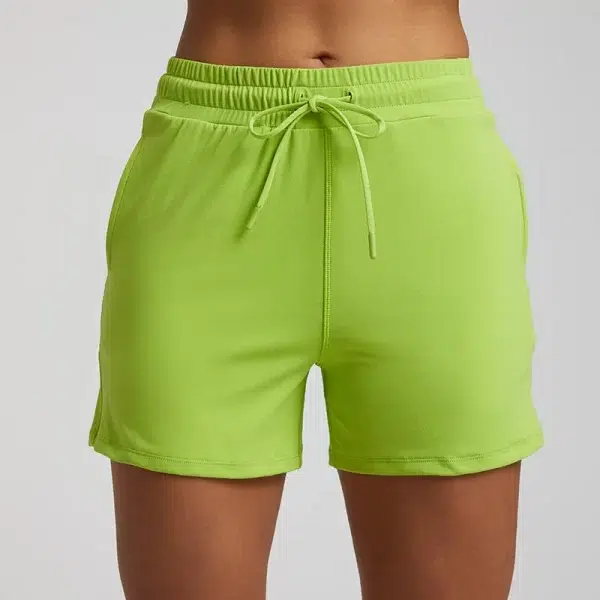 Workout Elastic Waist Casual Shorts with Pockets