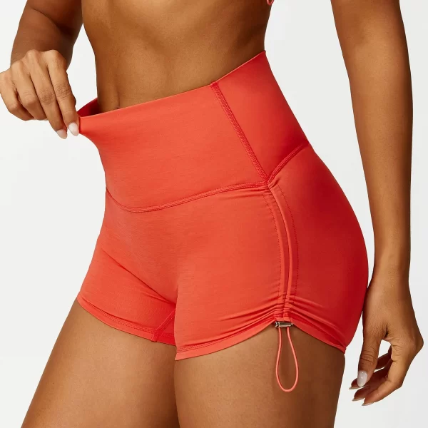 Sexy Booty Shorts for Women Workout Clothing Yoga Set Drawstring Butt Lift Legging U Neck Sport Bra