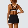 Tennis Skirt Set Yoga Wear Outfits Going out Tops Wholesale Workout Clothing Activewear Breathable Yoga Set