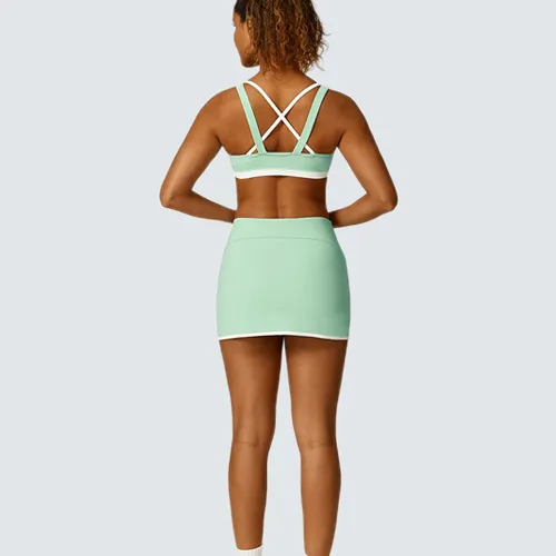 Tennis Skirt Set Yoga Wear Outfits Going out Tops Wholesale Workout Clothing Activewear Breathable Yoga Set