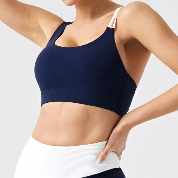 Color-Block Sports Bra Wholesale Clothing Women's Athletic Top Custom Fitness Bra