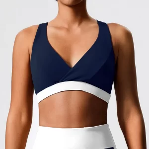 Color-Block Sports Bra Wholesale Clothing Women's Athletic Top Gym Yoga Bra