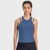 Tank Tops for Women Ribbed Sleeveless Clothes Yoga Wear Manufacturer Breathable Crop Top