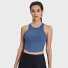 Summer Tank Tops Ribbed Sleeveless Clothes Yoga Wear Manufacturer Breathable Crop Top