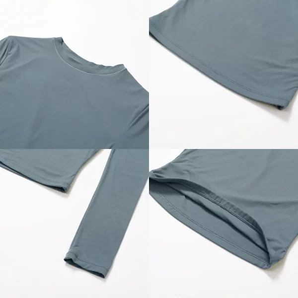 Women's Tight Crop Top Wholesale Workout Shirt Soft Fabric Yoga Long Sleeve Top