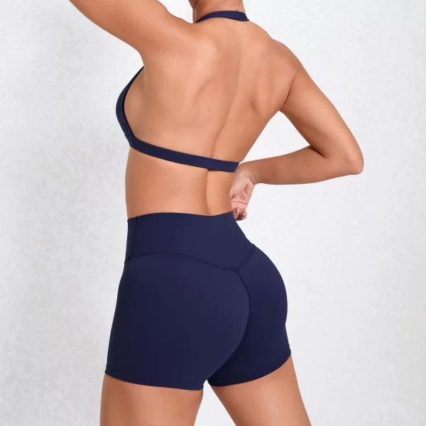 2 Pieces Yoga Set Wholesale Clothing Gym Outfits Women's High Waist Booty Shorts