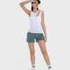 Quick-dry Gym Shorts Women Sweat Shorts with Pockets Outdoors Running Shorts