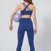 Wholesale Yoga Sets Breathable Fitness Set Workout Cross Straps Flare Pants