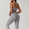 Seamless Workout Sets Gym Fitness Wear High Waist Flare Pants Yoga Sets