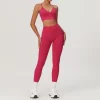 Workout Seamless Outfits High Waist Leggings Fitness Clothing Manufacturer Tight Gym Sets