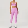 Workout Seamless Outfits High Waist Leggings Fitness Clothing Manufacturer Tight Gym Sets