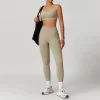 Workout Seamless Outfits Butt Lifting Leggings Padded Sports Bra Tight Gym Sets