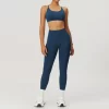 Workout Seamless Outfits Butt Lifting Leggings Padded Sports Bra Tight Gym Sets