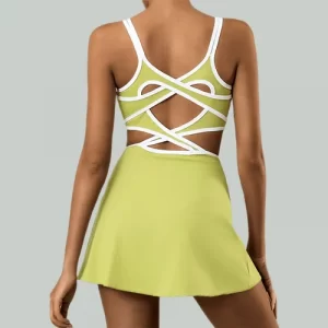 Tennis Dress with Pad Backless Workout Clothes Wholesale Clothing Women's Tennis Skirts