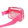 Workout Belt Bag Clear Fanny Pack Waterproof Crossbody Bag Waist Bag with Adjustable Strap