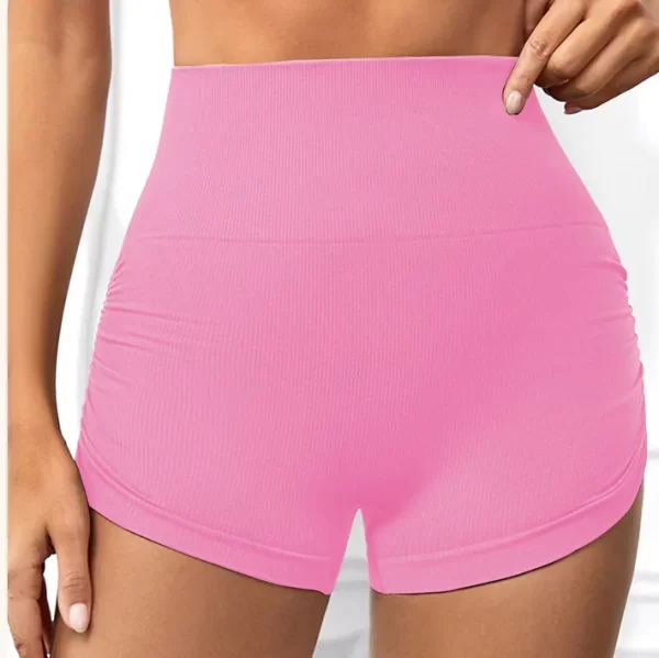 Women's Workout Seamless Shorts Ribbed Booty Shorts Well Elastic Shorts Butt Lifting Booty Shorts