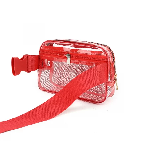 Workout Belt Bag Clear Fanny Pack Waterproof Crossbody Bag Waist Bag with Adjustable Strap