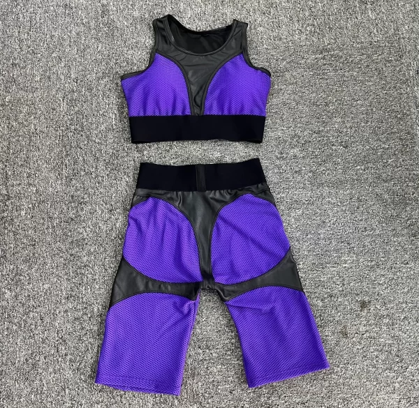 Mesh Patchwork Fitness Sets Wholesale Clothing Sport Wear Women's Sexy Gym Sets