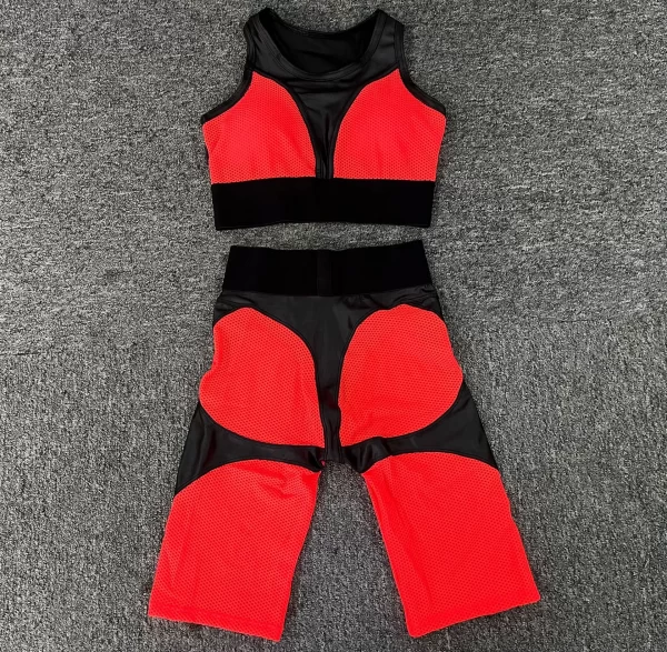 Mesh Patchwork Fitness Sets Wholesale Clothing Sport Wear Women's Sexy Gym Sets