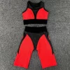 Mesh Patchwork Fitness Sets Wholesale Clothing Sport Wear Women's Sexy Gym Sets