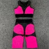 Mesh Patchwork Fitness Sets Wholesale Clothing Sport Wear Women's Sexy Gym Sets