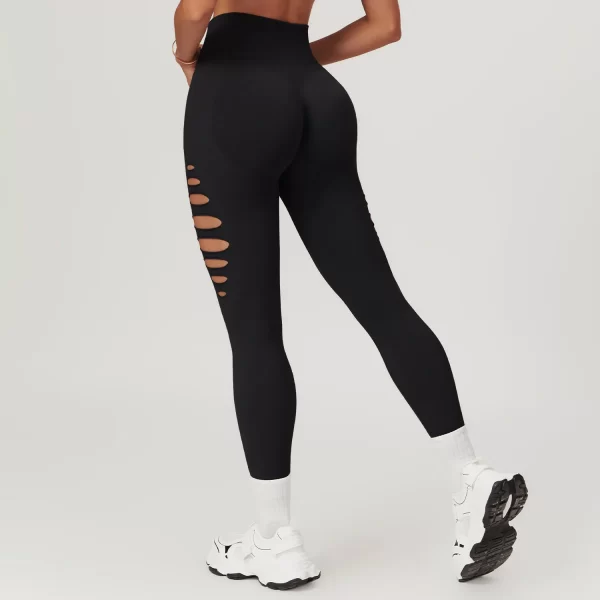 High Waist Sports Leggings Spark Clothing Seamless Hollow Leggings Butt Lifting Yoga Type Pants