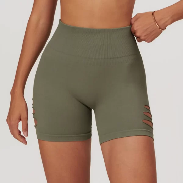 High Waist Sports Shorts Spark Clothing Seamless Hollow Shorts Butt Lifting Yoga Type Pants