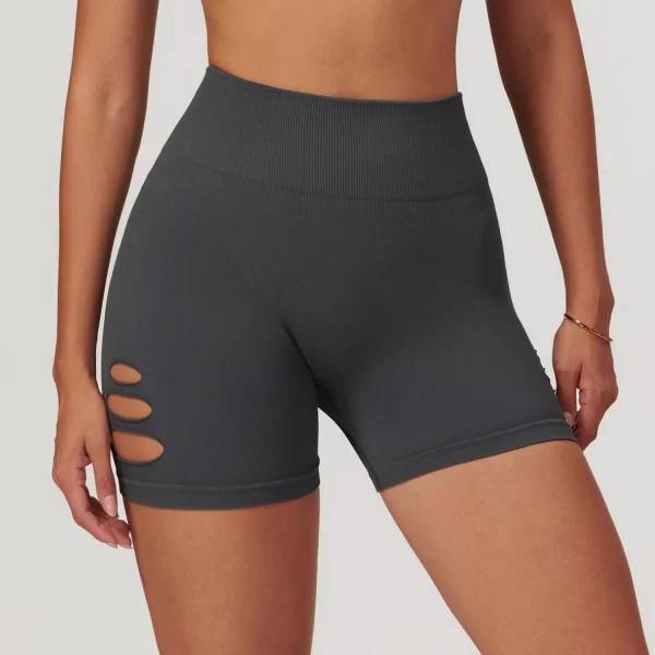 High Waist Sports Shorts Spark Clothing Seamless Hollow Shorts Butt Lifting Yoga Type Pants