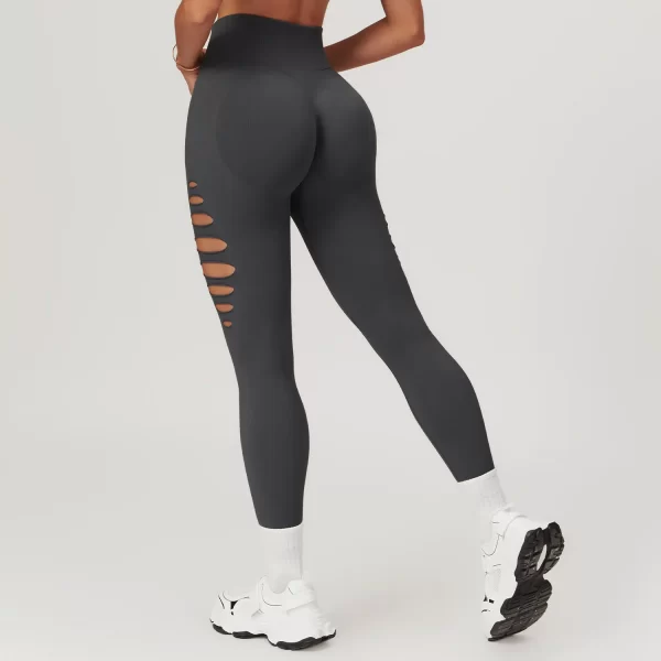 High Waist Sports Leggings Spark Clothing Seamless Hollow Leggings Butt Lifting Yoga Type Pants