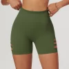 High Waist Sports Shorts Spark Clothing Seamless Hollow Shorts Butt Lifting Yoga Type Pants