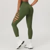 High Waist Sports Leggings Spark Clothing Seamless Hollow Leggings Butt Lifting Yoga Type Pants