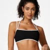 Ribbed Workout Clothes Contrast Colors Sports Bra Spark Clothing with Double Straps