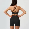 Seamless Ribbed Yoga Set Custom Fitness Apparel Female Sports Vest Wholesale Fit