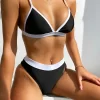 Contrast Colors Swimsuit Two Piece Swim Wear for Women Wholesale Beachwear Suppliers