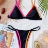 Contrast Colors Swimsuit Two Piece Swim Wear for Women Wholesale Beachwear Suppliers