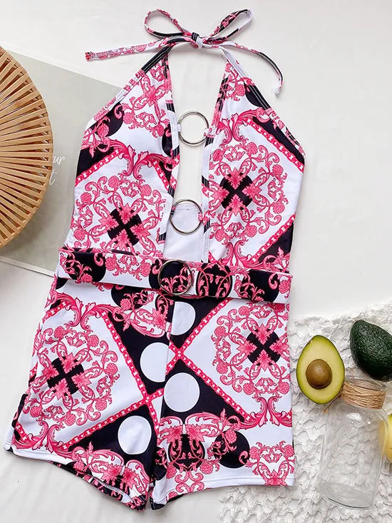 One Piece Swimsuit Printed Swimwear Spark Clothing Wholesale Beachwear Suppliers