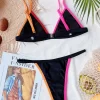 Contrast Colors Swimsuit Two Piece Swim Wear for Women Wholesale Beachwear Suppliers