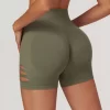 High Waist Sports Shorts Spark Clothing Seamless Hollow Shorts Butt Lifting Yoga Type Pants