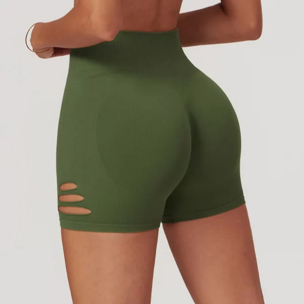 High Waist Sports Shorts Spark Clothing Seamless Hollow Shorts Butt Lifting Yoga Type Pants