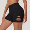 High Waist Sports Shorts Spark Clothing Seamless Hollow Shorts Butt Lifting Yoga Type Pants