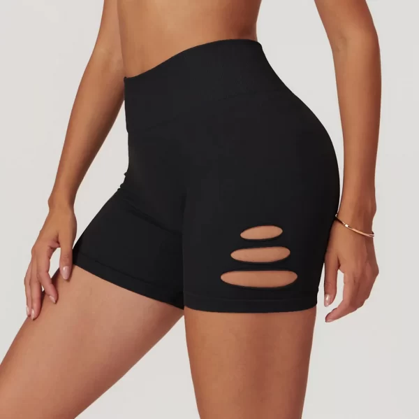 High Waist Sports Shorts Spark Clothing Seamless Hollow Shorts Butt Lifting Yoga Type Pants