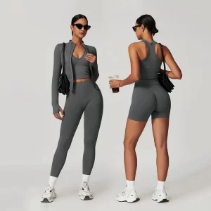 Custom Logo Gym Outfits 5 Pieces Athletic Suit for Women Seamless Spark Clothing