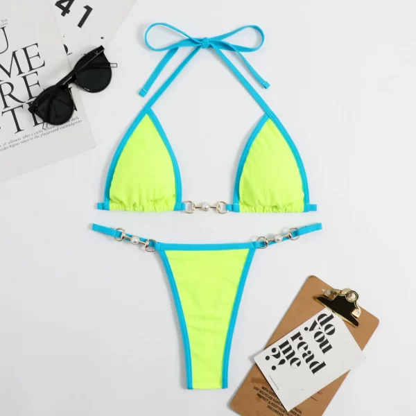 Triangle Thong Bikini Set Sexy Two Piece Bathing Suit wholesale beachwear suppliers bikini swim wear