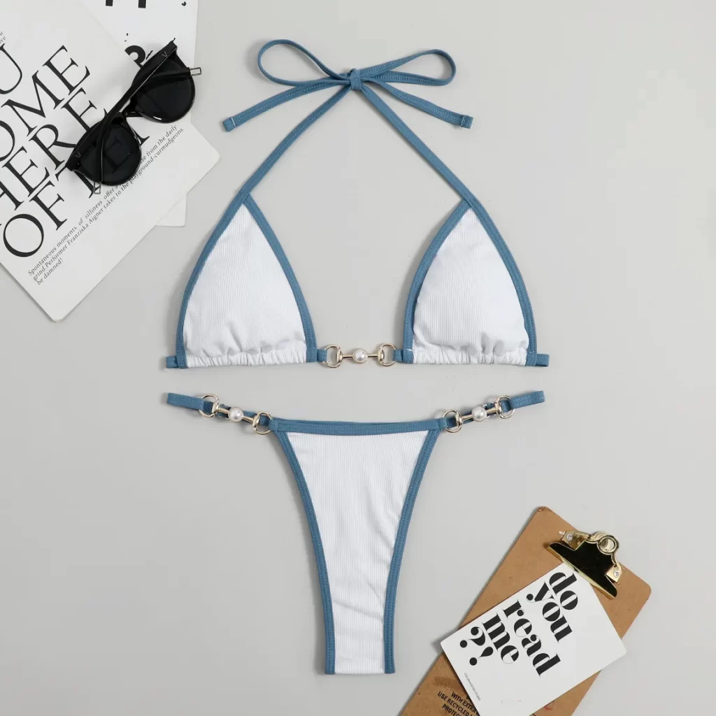 Triangle Thong Bikini Set Sexy Two Piece Bathing Suit