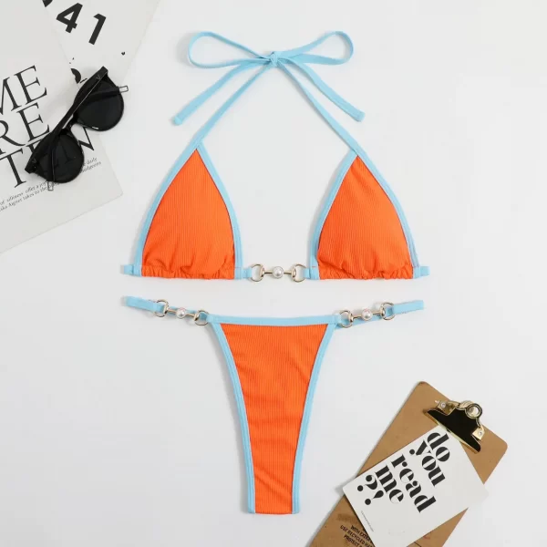 Triangle Thong Bikini Set Sexy Two Piece Bathing Suit wholesale beachwear suppliers bikini swim wear