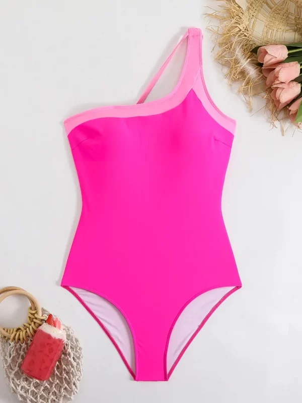 One Shoulder Cute Swimwear Women's One Piece Swimsuit